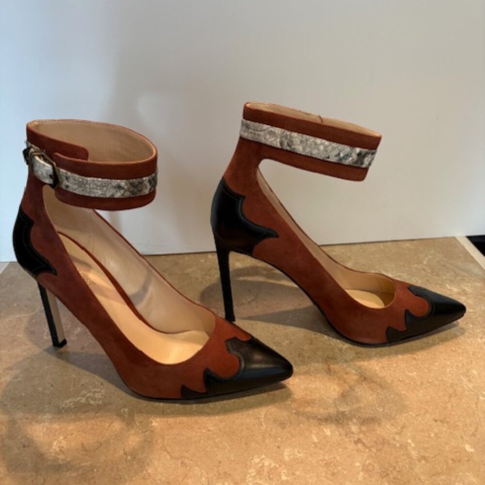 Nine West Tony suede pumps with ankle strap